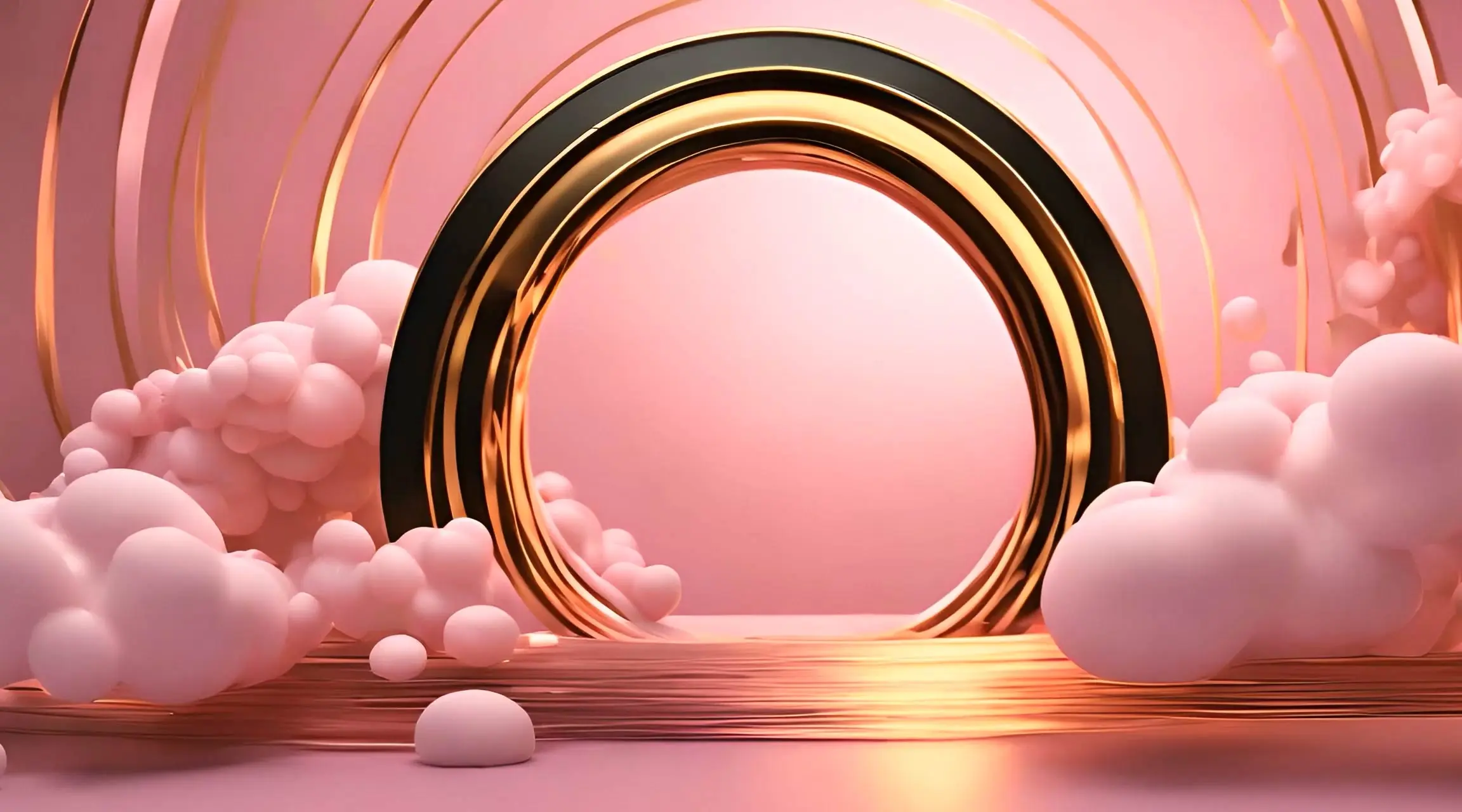 Golden Swirls Elegant Video Backdrop